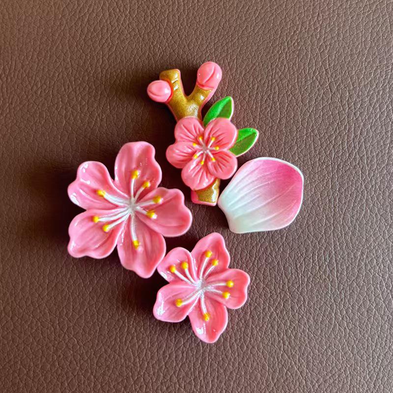 3D Peach Blossom Car Tail Sticker - Electric & Tricycle Decoration