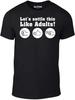 Men's Rock Paper Scissors Let's Settle This Like Adults! T-Shirt