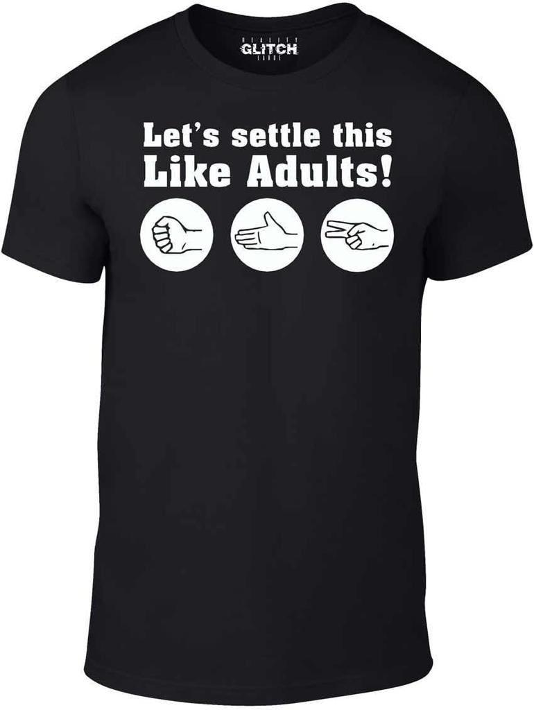 Men's Rock Paper Scissors Let's Settle This Like Adults! T-Shirt