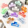 6 Pcs Marbled Hair Claw Clips for Women Grils,3.4 In Hair Clip for Thick Hair,Rectangle Styling Accessories