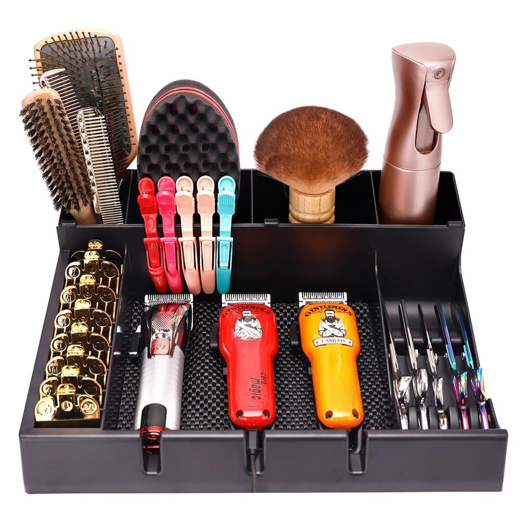 Вместительный ящик для хранения парикмахерских инструментов со съемными отсеками