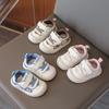 2024 Детские обучающие кроссовки для девочек и мальчиков, осенние новые модные нескользящие универсальные туфли на плоской подошве в корейском стиле