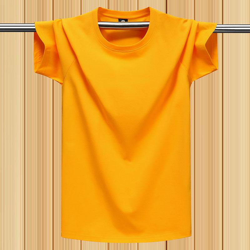 100% Cotton Summer T-Shirt for Men – Loose Fit, Breathable Solid Color Tee for Outdoor Sports and Fitness Exercise