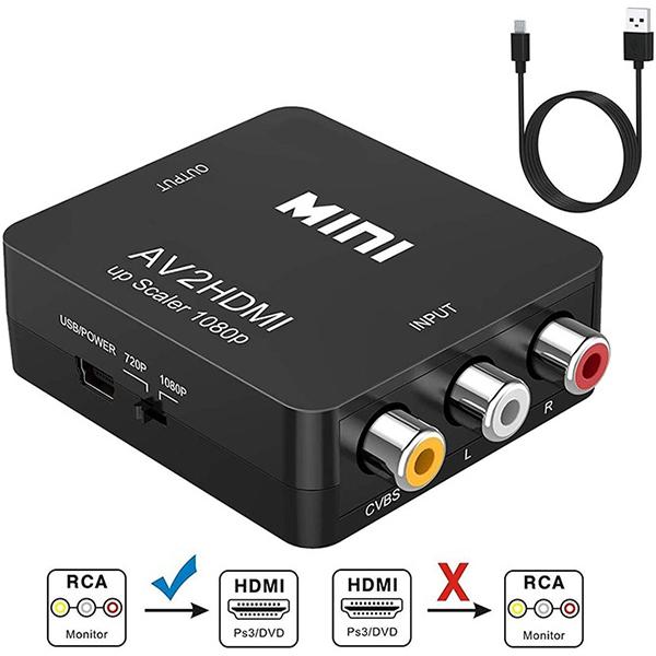 Конвертер RCA AV в HDMI Высокое качество HD 1080P Адаптер AV2HDMI для ТВ PS3 PS4 ПК DVD Xbox Проектор Конвертер RCA в HDMI