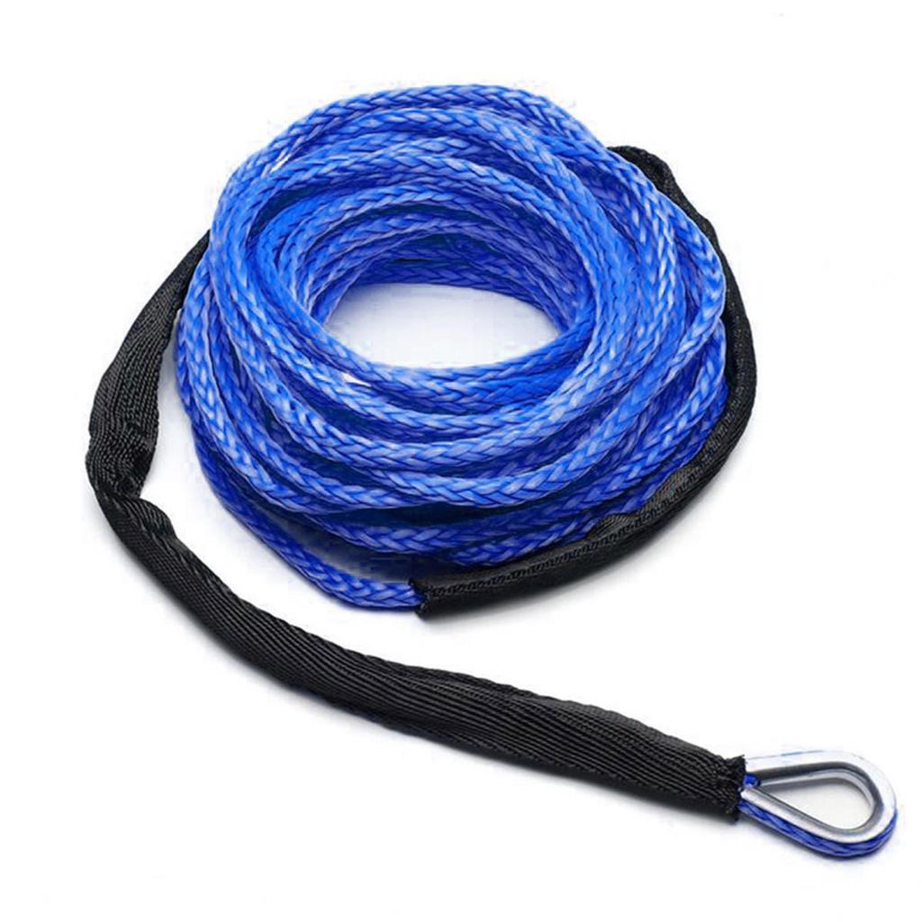 7mmx15m Truck Boat Emergency Replacement 9300lbs 12 Strand Stringt Car Outdoor Accessories Synthetic Winch Rope Cable ATV UTV