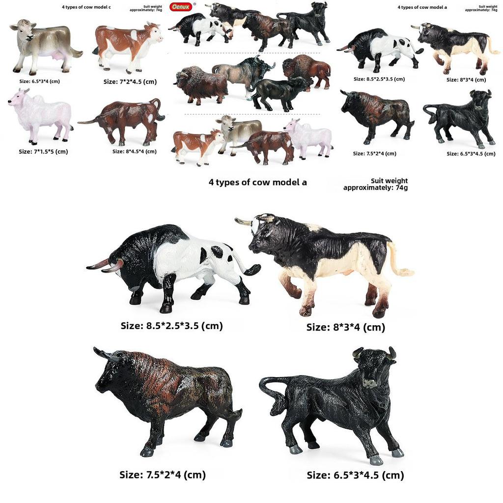 Набор реалистичных фигурок животных со статичным дизайном для декора детской игровой комнаты