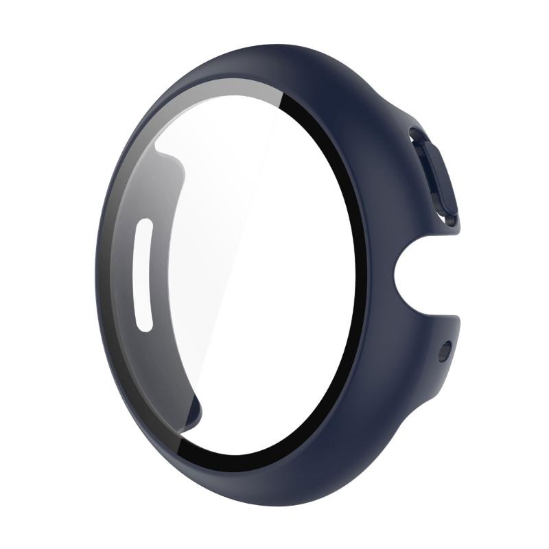 Чехол для смарт-часов из ПК и стекла, защитное стекло для Watch 4 41 мм 45 мм, рамка-чехол, безопасный, быстро крепится и снимается