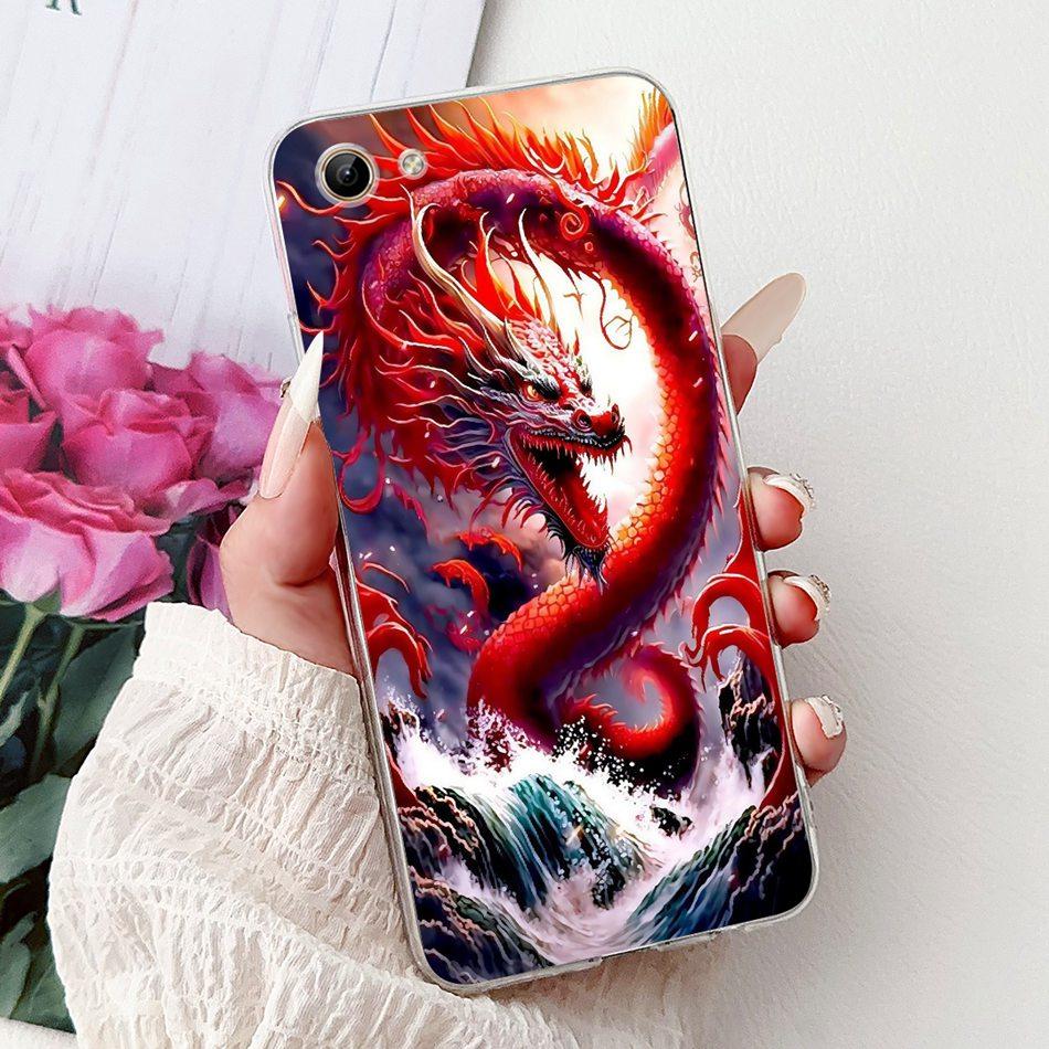 Phone Case For Vivo Y81 Y81i Y81S Y83 Y83A 1803 1808 1808i 1812 New Cool Dragon Tiger Painted Soft Silicone TPU Cases