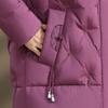 Snowflying Women's Mid-length Hooded Duck Down Jacket