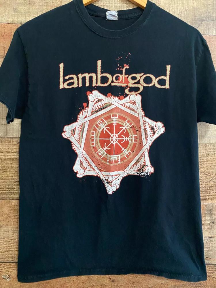 Lamb of God Adult Medium Black Short Sleeve Metal T-Shirt BL187 Unisex T-Shirt