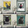 Funny Black Cat Decorative Tapestry Office Living Room Decor Home Wall Tapestry