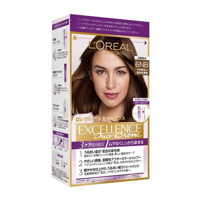 Paris Excellence R Крем для волос Натуральный каштановый L'Oreal Color, 6NB, Светлее, (Квази-лекарство)