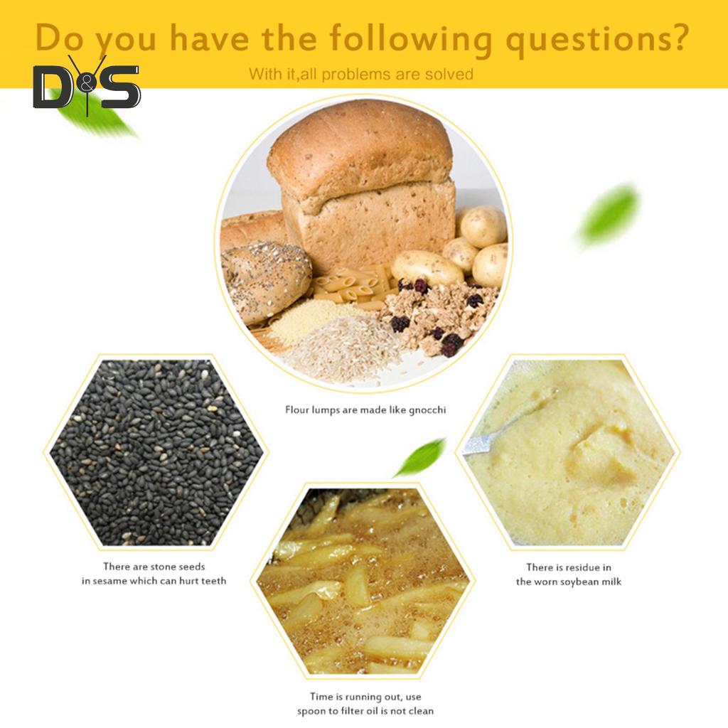 SW Широкое сито для муки из нержавеющей стали, масляный дуршлаг, фильтр для соевого молока, домашний инструмент