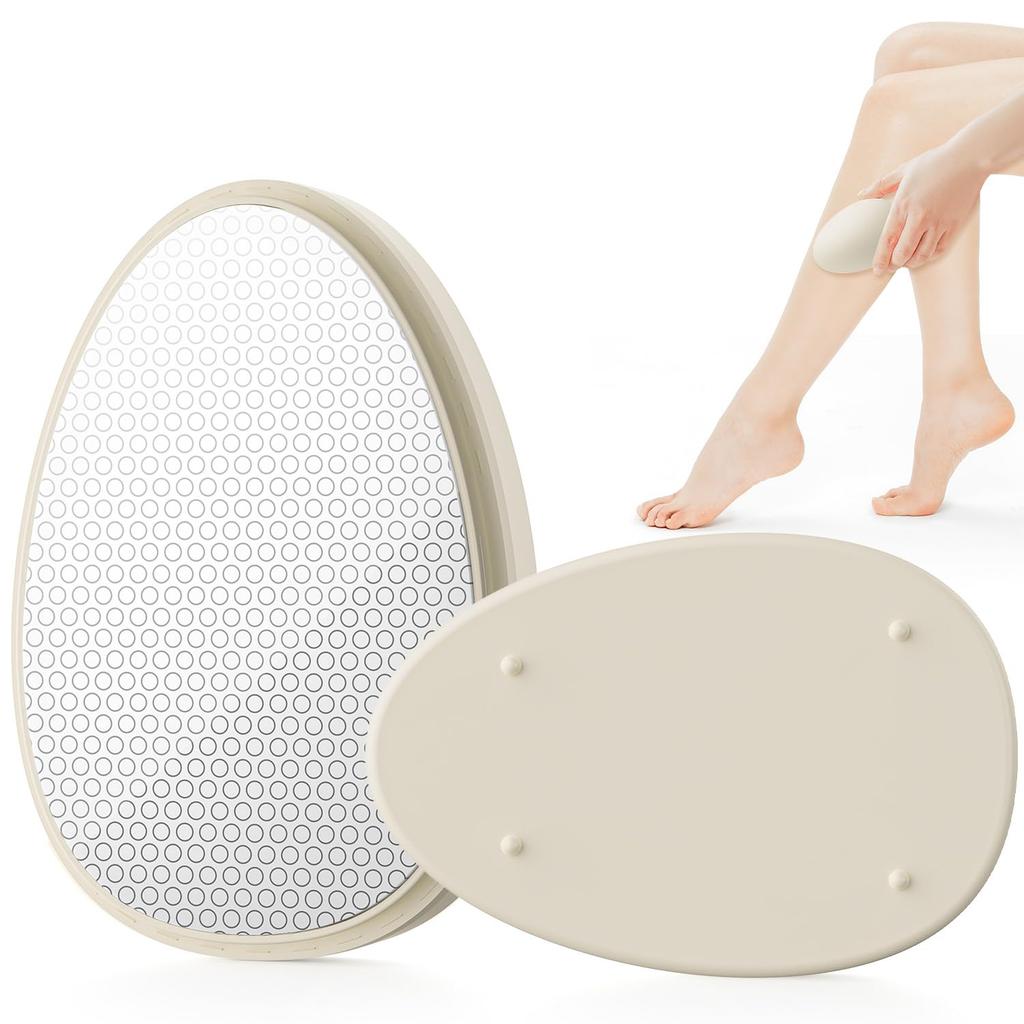 [SILVLF] Painless Hair Removal Device, Exfoliating Nano Glass, Palm-Sized, Lightweight (Beige)