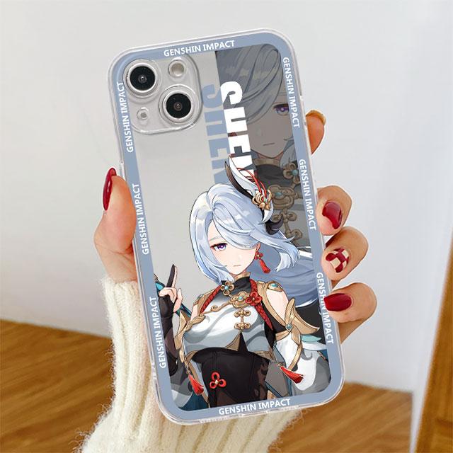 Прозрачный чехол Genshin Impact для Apple iPhone 11 14 13 12 Pro 7 8 Plus XR X XS Max 6 6S 14Pro, силиконовый чехол для телефона
