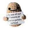 Мини-игрушка «Potato Cheerup Pocket Hug» с позитивной энергией, ручная работа, плюшевая вязаная шерстяная игрушка «Kawaii Potatoes», кукла для домашней комнаты, миниатюрное украшение