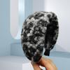 New Felt Wide-brimmed Headband Warm In Autumn and Winter High Skull Retro Leopard Print Temperament Hair Bands for Women