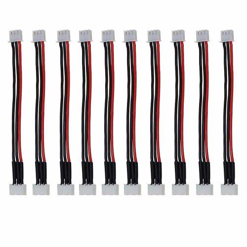 Yiqigou 10 PCS 15cm JST-XH 2S 3S 4S 5S 6S Balance Plug Male Busbar Extension Wire Cable JST-XH Connector Adapter Wire Balance Lead Extension Cable Cor