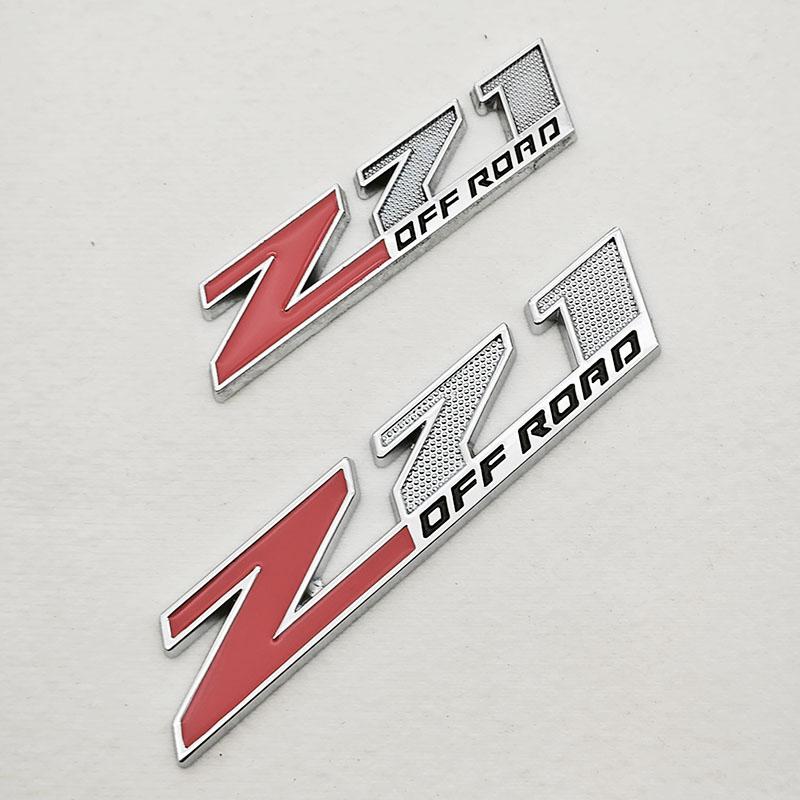 3D Metal Car Styling Logo Z71 Z71 OFF ROAD Trunk Badge Front Grille Emblem Sticker For Chevrolet Silverado Colorado Cheyenne