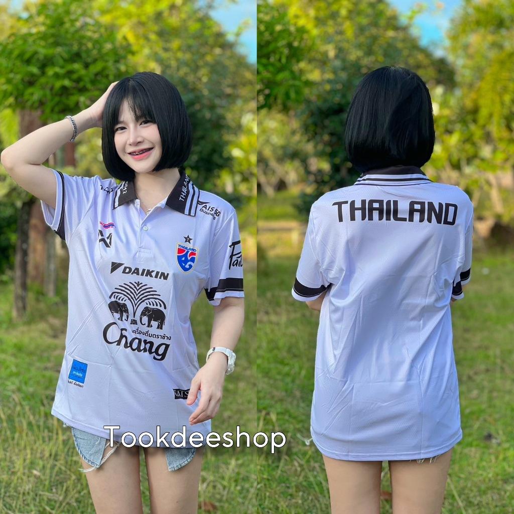 ТАИЛАНД Национальный футбол Футбол ДЖЕРСИ CHEER Fan Версия Быстросохнущая рубашка Воротник-поло Полиэстер с коротким рукавом Унисекс Мужчины Женщины Униформа Логотип слона