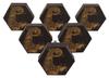 IBA Indianbeautifulart Brown Engraved Knobs 10 Pc Furniture Wooden Scallop Knobs Rustic Drawer