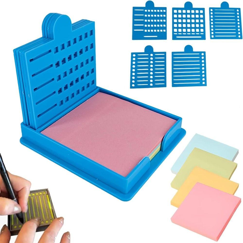 Sticky Note Organizer Sticky Note Stencil Sticky Note Storage Box for 3x3 Self-Sticky Note Pads