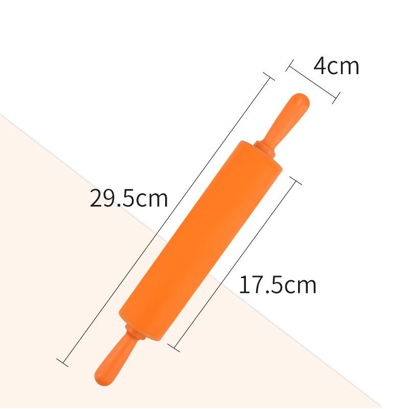 Скалка с пластиковой ручкой, антипригарная силиконовая палочка для замешивания, сахарная лапша, ролик для торта, инструменты для выпечки, валик для теста помадки