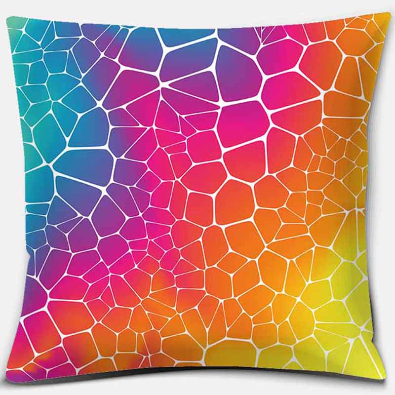Квадратная наволочка с радужным принтом, украшение для дома, автомобильный чехол для дивана, 45 см * 45 см