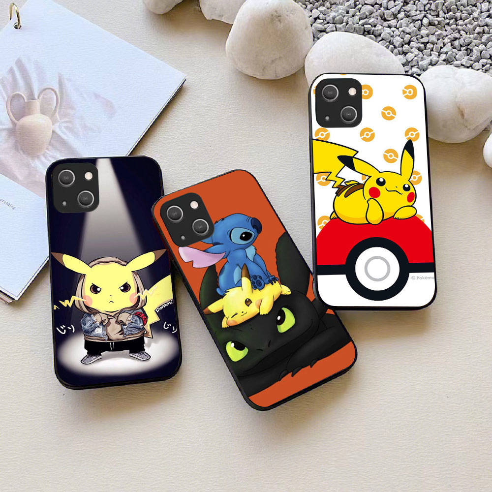 Мягкий чехол KK-44 Pikachu для Xiaomi Poco F5 F6 M6 X3 X6 Redmi 10A 10C 12C 13C 9A 9C 9T A3 A3X Note 8 9 10 11 12 13 C65 C50 C51 C55 Pro Plus 4G 5G