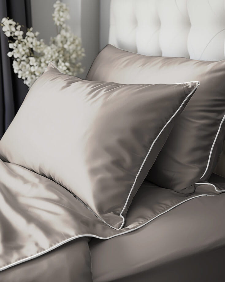 Pure cotton bedding set 160x200 beige premium
