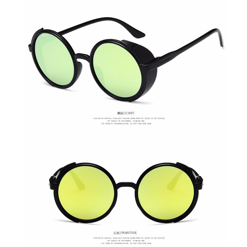 Retro Round Women Sunglasses Brand Designer Men Luxury Classic Punk Fashion Hip Hop Plastic Outdoor Sunglasses Ladies UV400