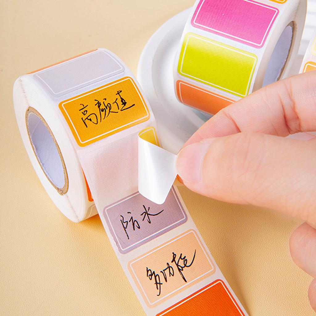 500Pcs Self Adhesive Name Stickers Writable Label Stickers Food Labels Waterproof Labels for Condiment Jars Clothes