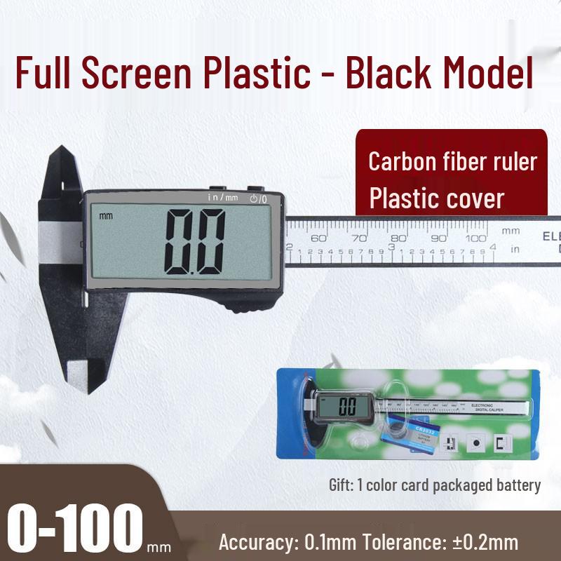 High-Precision Digital Vernier Caliper for Jewelry & Crafts: All-Plastic Design, Ideal for Measuring Small Items like Bracelets and Pearls.