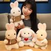 Милая плюшевая игрушка кролик с длинными ушами, стоячие уши, маленькая белая кукла-кролик, кукла для игрового автомата, детская кукла-подарок на день рождения