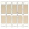 VidaXL Room Divider 5 Panels Cream 175x165 Cm Fabric