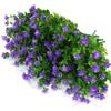 6 Bundles Artificial Flowers UV Resistant Fake Plants Faux Plastic for Indoor Outdoor Hanging Plants Garden Porch Window Box Home Wedding Decor