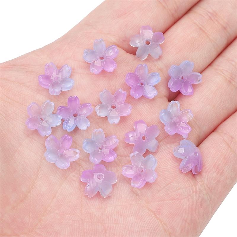 10 шт./пакет пятилепестковый цветок сакуры бусины DIY браслет ожерелье серьги ювелирные аксессуары