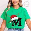 Fashion Merry Christmas Gift for Female Clothing Christmas 26 Alphabet Print TShirt for Women Casual Xmas Tees Short Sleeve Top