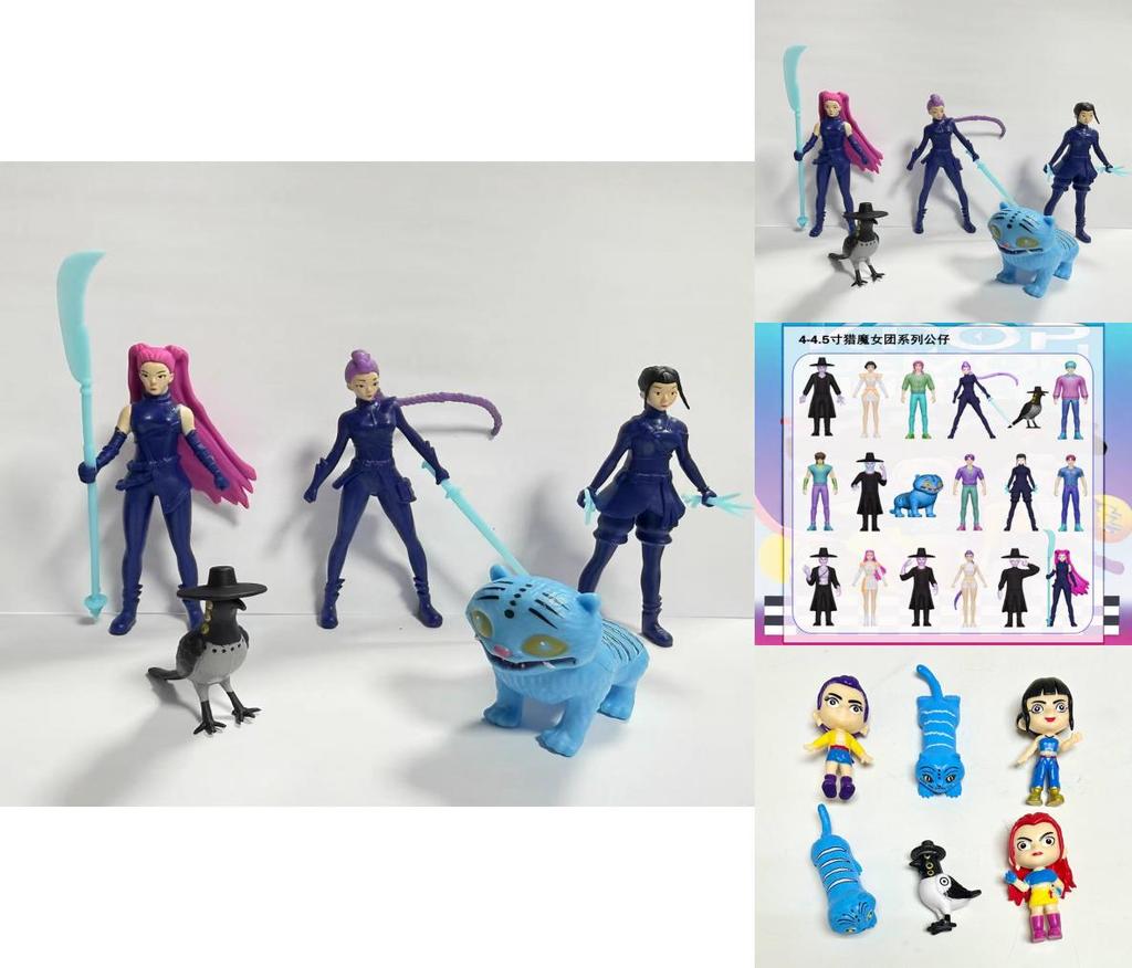 Kpop Demon Hunters Rumi Zoey Mira Character Model Desktop Decoration Set For Fans And Collectors