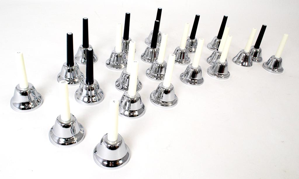 KC Music Колокольчики 23 штуки Серебряные (Ручной колокол) МБ-23К/С