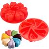 Scone Cake Baking Pan Flower Heart Chocolate Silicone Mold Candy Moulds Dessert Cheesecake Truffle Caramels Jelly Brown
