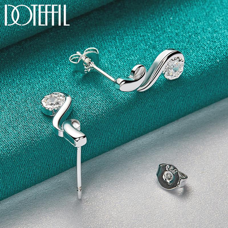 Серьги из стерлингового серебра 925 пробы с цирконием класса ААА, модные свадебные украшения для вечеринки в подарок