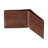 Gucci GG Emblem Bi-fold Double G Badge Leather Wallet Men's Brown