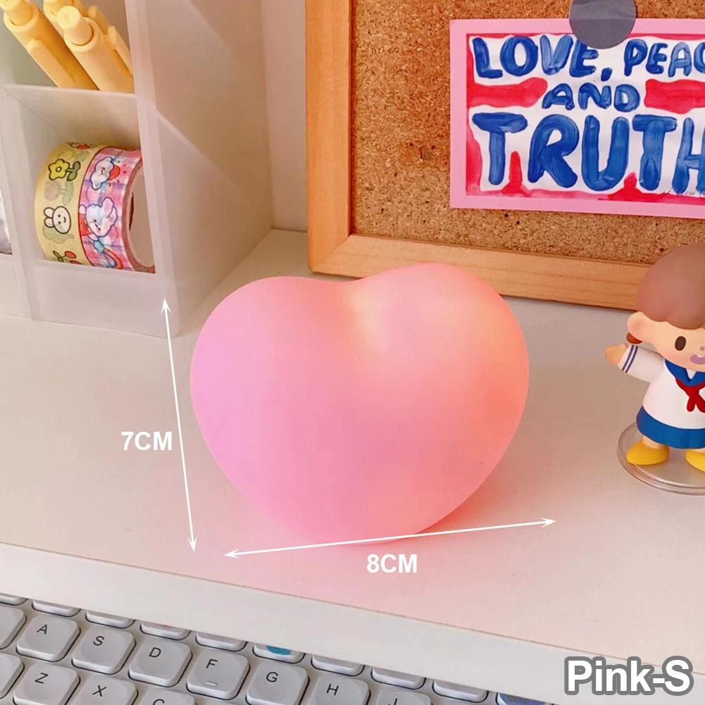 Creative 3D Love Heart LED Lamp WeddingRed Pink Night Light Ornament Birthday Christmas Home Ambient Light Gift Box Decoration