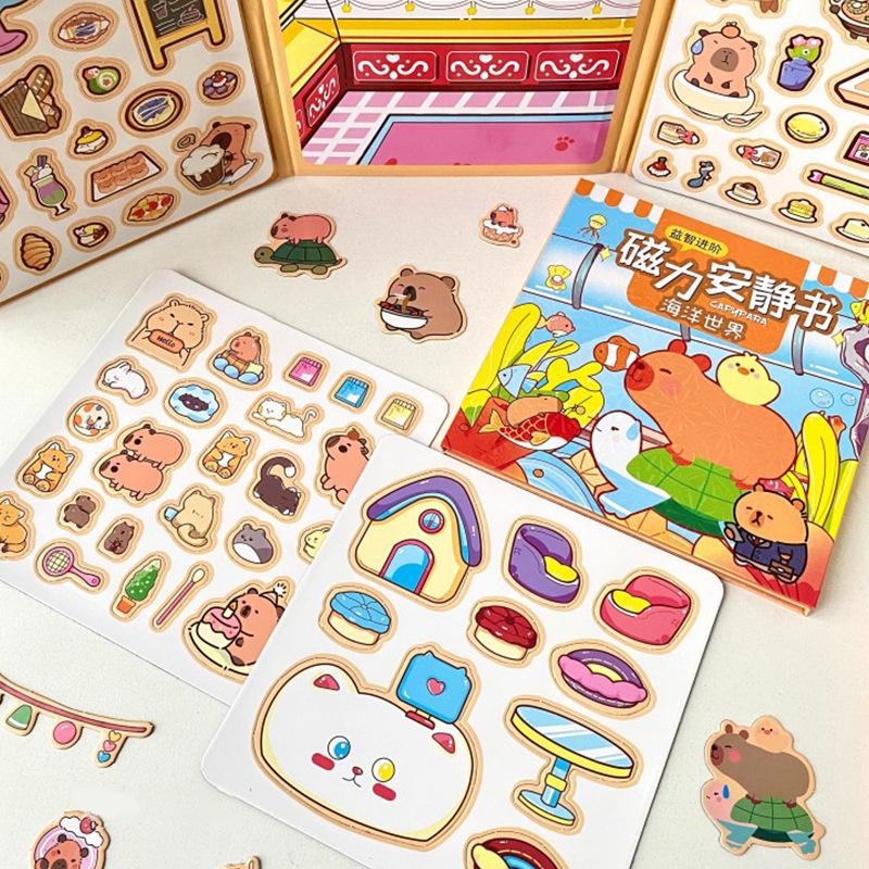 Капибара Магнит на холодильник Мультфильм Игра Книга День рождения Мероприятия Справочник Тихая Книга Целый Детский Декоративный