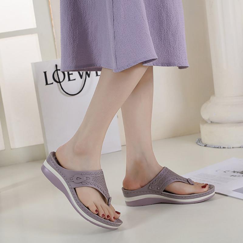 Модные летние женские тапочки 2024 года Chanclas Mujer на танкетке, с застежкой-молнией, легкие пляжные туфли в стиле ретро в стиле рима Chanclas Mujer Playa