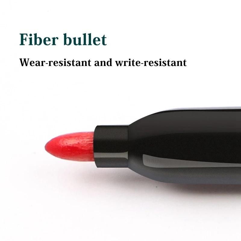 6 шт./компл. 1,5 мм маркерная ручка с тонкими точками, водонепроницаемые черные, синие, красные чернила, школьные канцелярские принадлежности для офиса и искусства