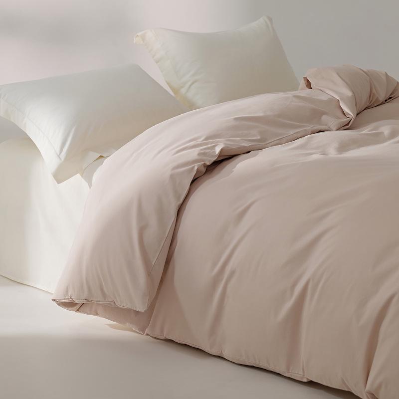 Пододеяльник из длинноволокнистого хлопка, с начесом - Теплый, Однотонный, Простой дизайн для зимы (Одинарный/Двойной)