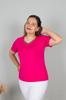 Женская блузка большого размера Футболка Bady большого размера с блестящим воротником цвета