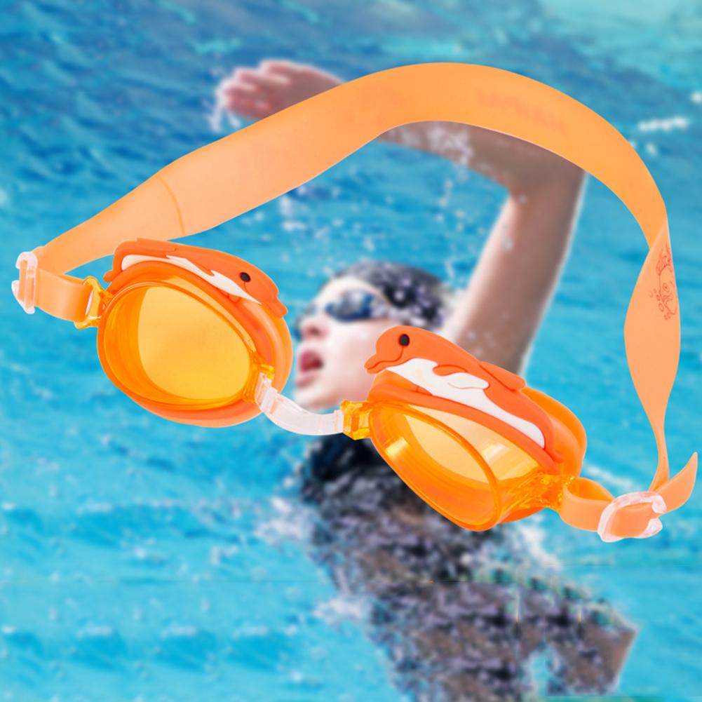 Children Waterproof Dolphin Swimming Goggles Cartoon Glasses Anti-fog Swimming Accessories